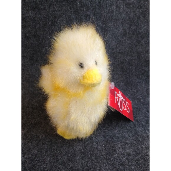 Russ Other - Russ Berrie Chick a Loo Plush Stuffed Baby Duckling Easter Toy Sparkly w Tag 5"
